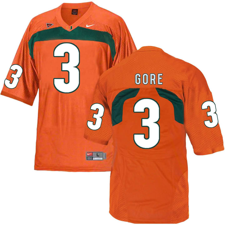 Miami Hurricanes 3 Frank Gore Orange College Football Jersey DingZhi